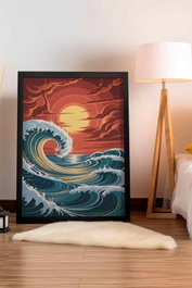 Wallity Pintura Decorativa Enmarcada Multicolor 70 x 100 cm
